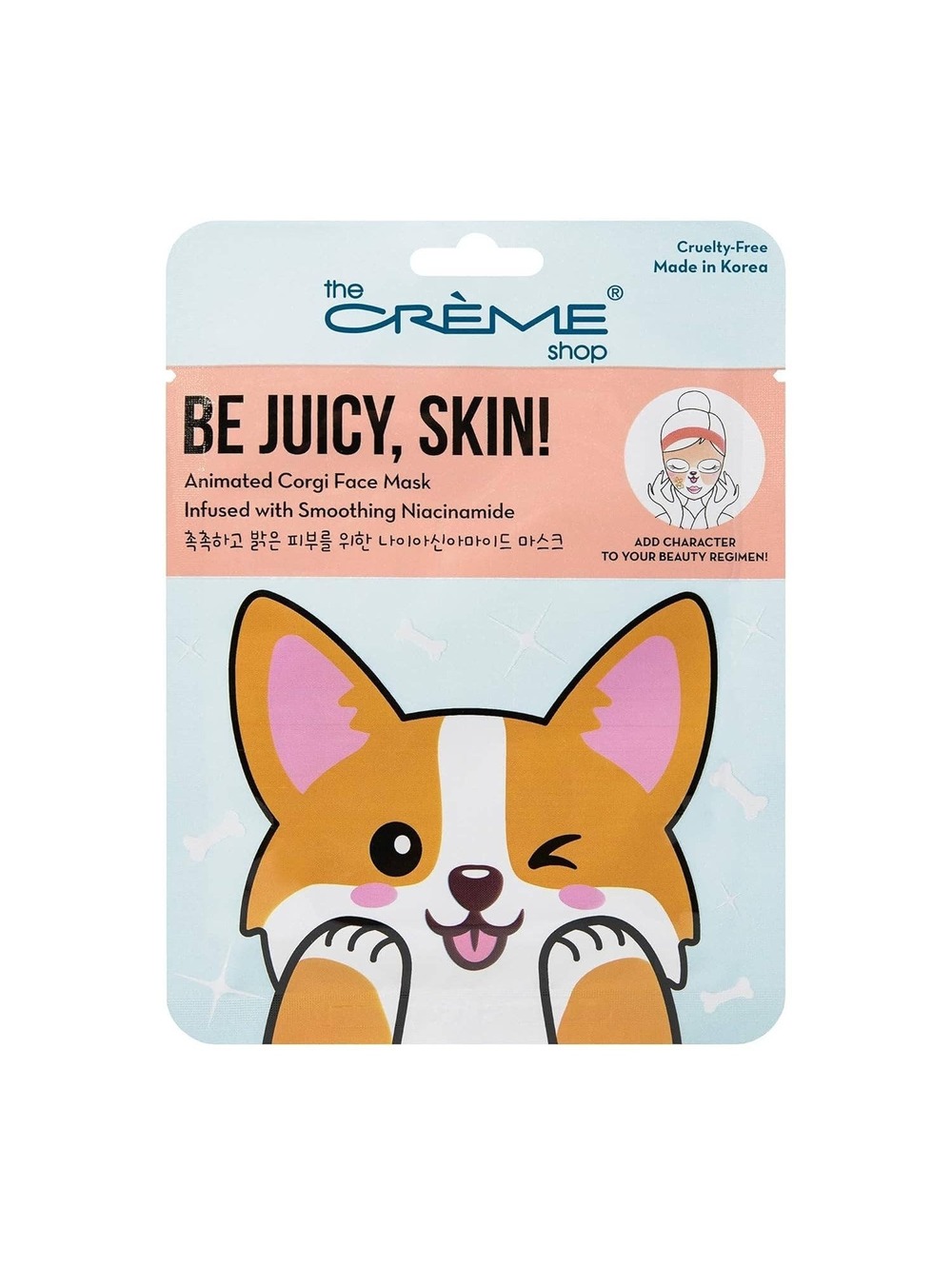 K-Beauty Animated | Niacinamide smoothing Face Sheet Mask